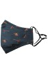 Navy Small Flying Pheasants 100% Cotton Washable, Reusable Face Mask 