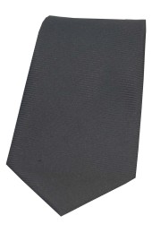 Soprano Charcoal Grey Horizontal Ribbed Polyester Tie