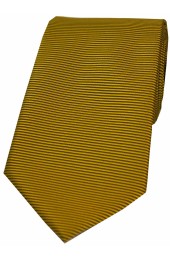 Soprano Dark Gold Horizontal Ribbed Polyester Tie