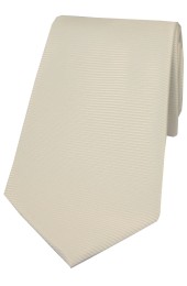 Soprano Ivory Horizontal Ribbed Polyester Tie