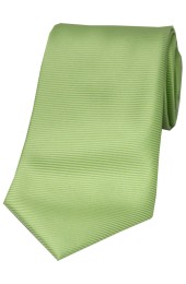 Soprano Lime Green Horizontal Ribbed Polyester Tie