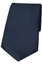 Soprano Navy Horizontal Ribbed Polyester Tie