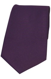 Soprano Purple Horizontal Ribbed Polyester Tie
