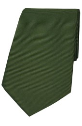 Soprano Racing Green Horizontal Ribbed Polyester Tie