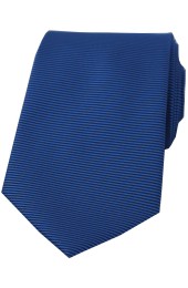 Soprano Royal Blue Horizontal Ribbed Polyester Tie