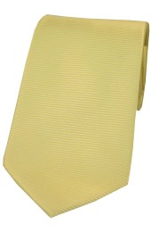 Soprano Yellow Horizontal Ribbed Polyester Tie