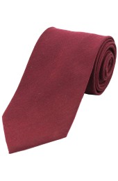 Soprano Plain Burgundy Wool Rich Tie