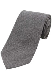 Soprano Plain Grey Wool Rich Tie