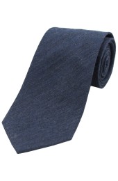 Soprano Plain Navy Wool Rich Tie