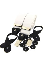 Soprano White 35mm Leather End Braces